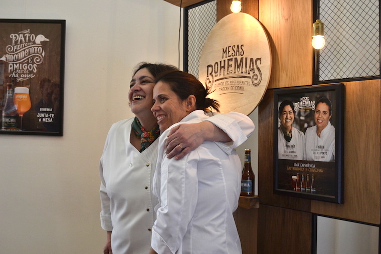 As chefes Inês e Noélia na apresentação da iniciativa 'Mesas Bohemias'. Foto: ACS