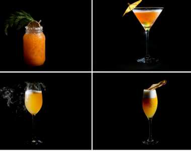 Bugs Bunny (Pitcher Cocktails), Procópio 1972 (Procópio), Welcome Spring (RIB – Beef & Wine no Pestana Pousada de Lisboa) e Mango Sour (Rio Maravilha). Fotos: Humberto Mouco