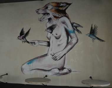 Apaixonada por street art, Teresa pediu a Tamara Alves uma ilustração para o The Bar. Foto: ACS