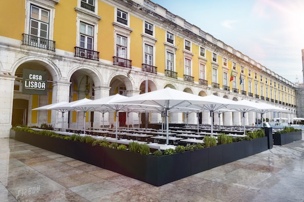 A esplanada do restaurante conta com 232 lugares sentados. Foto: Nuno Correia