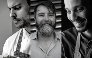 Três dos possíveis protagonistas do novo ano: Rui Sequeira (Alameda, Faro), Nuno Mendes (Bairro Alto Hotel, Lisboa) e Manuel Liebaut (Fogo, Lisboa). [da esquerda para a direita] Humberto Mouco e Paulo Barata