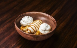 A sobremesa Caramelo, banana e bolacha maria. Foto: DR